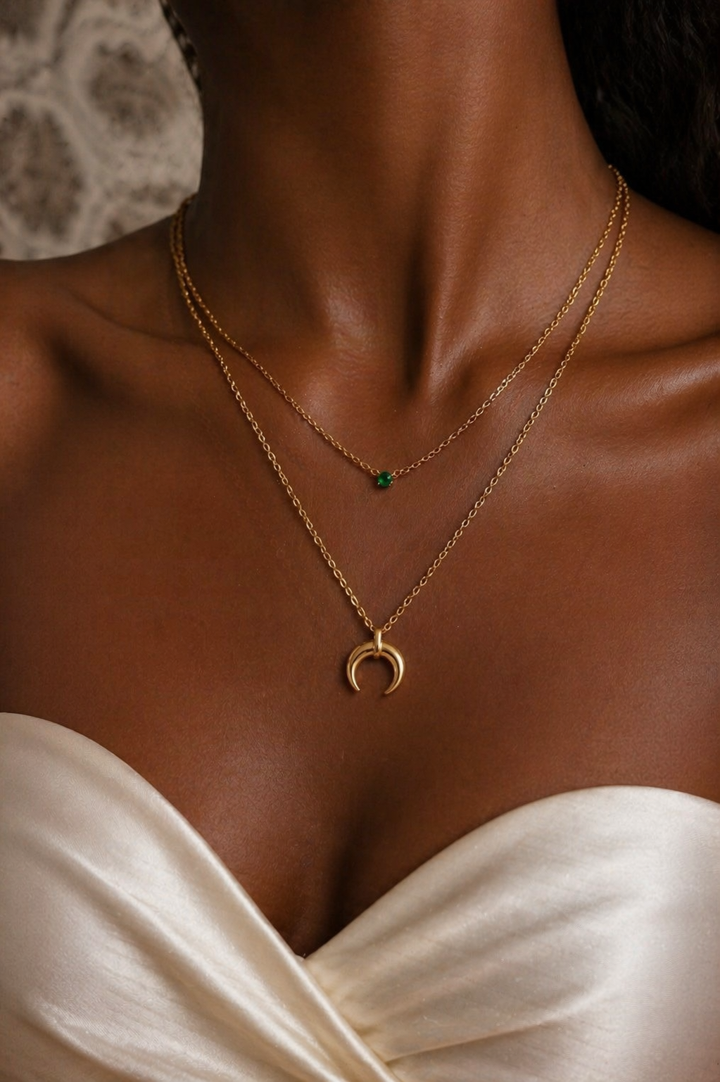 Double layered necklace